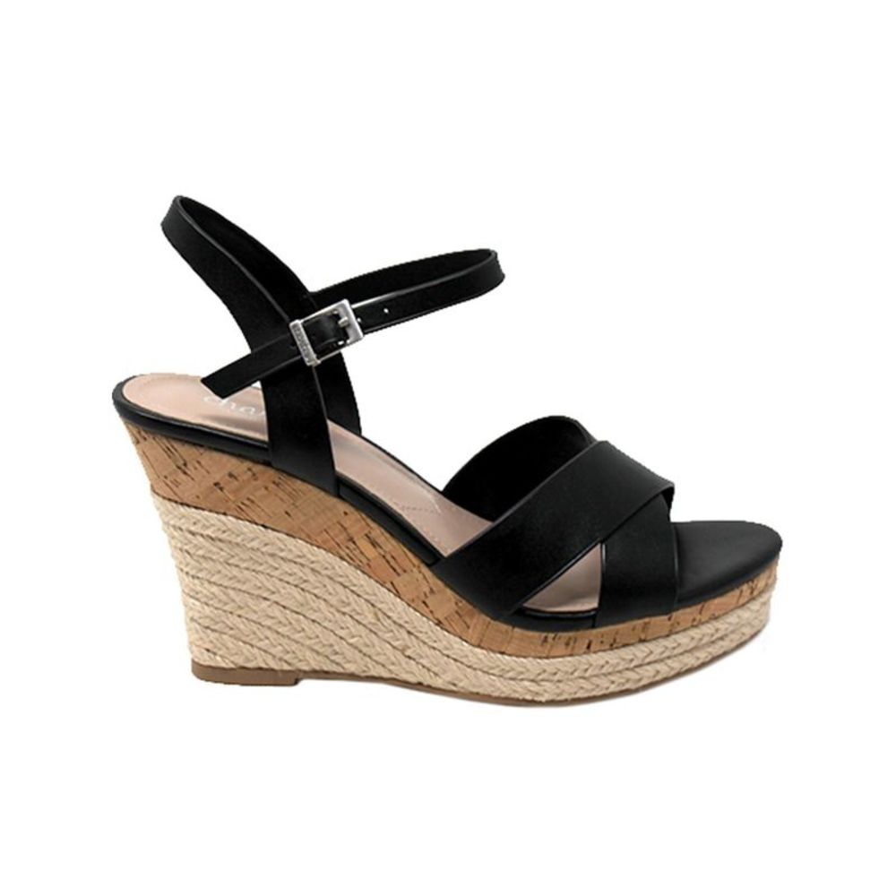 CHARLES BY CHARLES DAVID Womens Black Cork Platform Lazaro Wedge Shoes 10 M - Picture 3 of 4